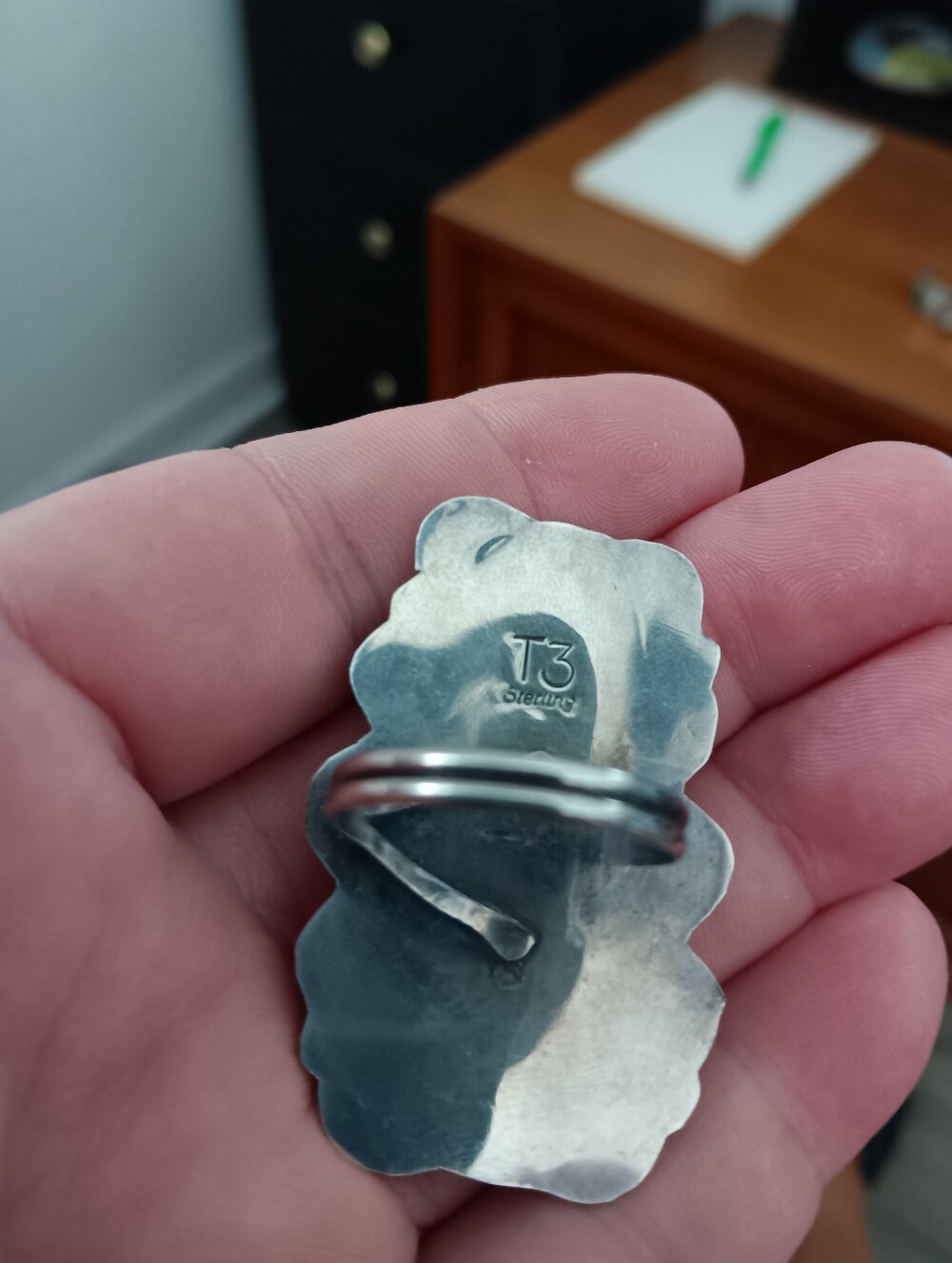 Tia Long Thunder Mountain Turquoise Ring - Picture 2 of 7